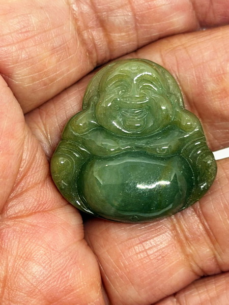 จี้พระสังกัจจายน์หยกพม่า (Burmese Jade Smiling Buddha Pandant)