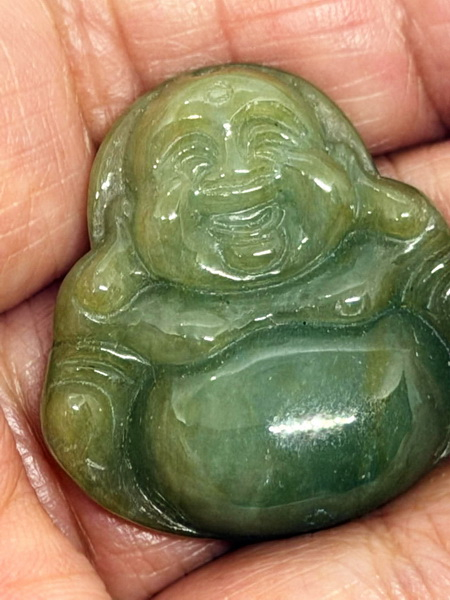 จี้พระสังกัจจายน์หยกพม่า (Burmese Jade Smiling Buddha Pandant)